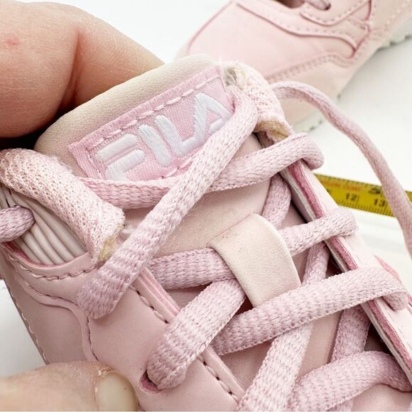 Fila Pink Toddler Athletic Trainers Sneakers Lace-up Low‎ Top Sz 12 - Picture 4 of 15